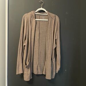 American Eagle Brown Hooded Cardigan